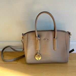 Furla Taupe Leather Satchel